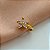 PIERCING FAKE FLOR ZIRCÔNIAS DOURADO AÇO 316L⭐️ - Imagem 1