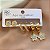 BRINCO KIT ARGOLINHAS FLORES CRISTAIS DOURADO AÇO 316L⭐️ - Imagem 3