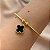 PULSEIRA /BRACELETE PINGENTE TREVO COLOR DOURADO AÇO 316L⭐️ - Imagem 3