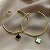 PULSEIRA /BRACELETE PINGENTE TREVO COLOR DOURADO AÇO 316L⭐️ - Imagem 1