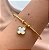 PULSEIRA /BRACELETE PINGENTE TREVO COLOR DOURADO AÇO 316L⭐️ - Imagem 2