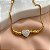 PULSEIRA CORRENTE BOLEADA PINGENTE CORAÇÃO ZIRCÔNIAS DOURADO AÇO 316L⭐️ - Imagem 1