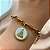 PULSEIRA CORRENTE PINGENTE NOSSA SENHORA ESMALTADO DOURADO AÇO 316L⭐️ - Imagem 1