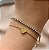 PULSEIRA DUPLA RIVIERA E CORAÇÃO DOURADO AÇO 316L⭐️ - Imagem 1