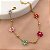 PULSEIRA FLORZINHA DE CRISTAIS COLORIDAS DOURADO AÇO 316L⭐️ - Imagem 1