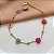 PULSEIRA FLORZINHA DE CRISTAIS COLORIDAS DOURADO AÇO 316L⭐️ - Imagem 2