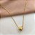 COLAR PINGENTE CORAÇÃO MÉDIO BOLEADO DOURADO AÇO 316L⭐️ - Imagem 2