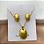 COLAR E BRINCO KIT OVAL DOURADO AÇO 316L⭐️ - Imagem 1