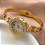 BRACELETE RELÓGIO PEDRAS ZIRCÔNIAS DOURADO AÇO 316L⭐️ - Imagem 4