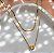 COLAR DUPLO FITA E MINI BORBOLETA DOURADO AÇO 316L⭐️ - Imagem 1
