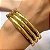 PULSEIRA KIT 3 AROS LISOS DOURADO AÇO 316L⭐️ - Imagem 1