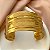BRACELETE GROSSO RISCADO DOURADO AÇO 316L⭐️ - Imagem 1