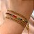 PULSEIRA TRIPLA CORRENTES E RIVIERAS DOURADO AÇO 316L⭐️ - Imagem 2