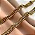 PULSEIRA TRIPLA CORRENTES E RIVIERAS DOURADO AÇO 316L⭐️ - Imagem 1
