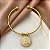 PULSEIRA/BRACELETE PINGENTE NOSSA SENHORA ESMALTADO DOURADO AÇO 316L⭐️ - Imagem 2