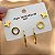 BRINCO KIT 3 PARES ARGOLA E TREVO DOURADO AÇO 316L⭐️ - Imagem 2