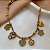 PULSEIRA CORRENTE PINGENTES VARIADOS BORBOLETA DOURADO AÇO 316L⭐️ - Imagem 2