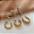 KIT DE PIERCINGS FAKES BOLINHAS DOURADO BIJU - Imagem 1