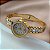 BRACELETE RELÓGIO PULSEIRA CORRENTE COM ZIRCÔNIAS DOURADO AÇO 316L⭐️ - Imagem 4