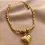 PULSEIRA CORRENTE VENEZIANA GROSSA PINGENTE CORAÇÃO DOURADO AÇO 316L⭐️ - Imagem 2