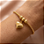PULSEIRA CORRENTE VENEZIANA GROSSA PINGENTE CORAÇÃO DOURADO AÇO 316L⭐️ - Imagem 1