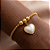 PULSEIRA VENEZIANA GROSSA PINGENTE CORAÇÃO PÉROLA DOURADO AÇO 316L⭐️ - Imagem 1