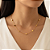 COLAR TREVINHOS E QUADRADOS DOURADO AÇO 316L⭐️ - Imagem 1