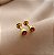 BRINCO PONTO DE LUZ ROSA TARRAXA BABY FOLHEADO A OURO 18K⭐ - Imagem 1