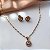 COLAR E BRINCO KIT ZIRCÔNIA REDONDA COM BORDA CRAVEJADA DOURADO AÇO 316L⭐️(GRUPO 1) - Imagem 3
