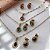 COLAR E BRINCO KIT ZIRCÔNIA GOTA COM BORDA CRAVEJADA DOURADO AÇO 316L⭐️(GRUPO 2) - Imagem 1