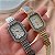 RELÓGIO FEMININO METAL VINTAGE QUADRADO COM ZIRCÔNIAS - Imagem 1