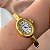 BRACELETE RELÓGIO VINTAGE OVAL DOURADO AÇO 316L⭐️ - Imagem 1