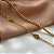 COLAR CORRENTE MINI RIVIERA E GOTAS LISOS DOURADO AÇO 316L⭐️ - Imagem 2