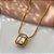 COLAR PINGENTE QUADRADO COM PEDRA DE ZIRCÔNIA DOURADO AÇO 316L⭐️ - Imagem 2