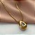 COLAR PINGENTE GOTA COM PEDRA DE ZIRCÔNIA DOURADO AÇO 316L⭐️ - Imagem 2