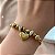 PULSEIRA ESTILO PANDORA CORAÇÃO BOLEADO E ZIRCÔNIA DOURADO AÇO 316L⭐️ - Imagem 1