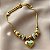 PULSEIRA ESTILO PANDORA CORAÇÃO BOLEADO E ZIRCÔNIA DOURADO AÇO 316L⭐️ - Imagem 2