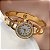 BRACELETE RELÓGIO ELOS E ZIRCÔNIAS DOURADO AÇO 316L⭐️ - Imagem 3