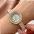 BRACELETE RELÓGIO PULSEIRA COM MINI ZIRCÔNIAS DOURADO AÇO 316L⭐️ - Imagem 1