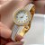 BRACELETE RELÓGIO PULSEIRA COM MINI ZIRCÔNIAS DOURADO AÇO 316L⭐️ - Imagem 3