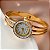 BRACELETE RELÓGIO 3 FIO E ZIRCÔNIAS DOURADO AÇO 316L⭐️ - Imagem 4