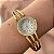 BRACELETE RELÓGIO 3 FIO E ZIRCÔNIAS DOURADO AÇO 316L⭐️ - Imagem 1