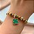 PULSEIRA ESTILO PANDORA TREVO RESINADO E ZIRCÔNIA DOURADO AÇO 316L⭐️ - Imagem 3
