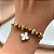 PULSEIRA ESTILO PANDORA TREVO RESINADO E ZIRCÔNIA DOURADO AÇO 316L⭐️ - Imagem 5