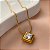 COLAR PINGENTE TRIÂNGULO COM PEDRA DE ZIRCÔNIA DOURADO AÇO 316L⭐️ - Imagem 3