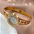 BRACELETE RELÓGIO LABIRINTO ZIRCÔNIAS DOURADO AÇO 316L⭐️ - Imagem 3