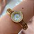 BRACELETE RELÓGIO LABIRINTO ZIRCÔNIAS DOURADO AÇO 316L⭐️ - Imagem 1
