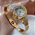 BRACELETE RELÓGIO FIVELA ZIRCÔNIAS DOURADO AÇO 316L⭐️ - Imagem 3