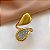 ANEL REGULÁVEL GOTAS OPOSTAS COM ZIRCÔNIA DOURADO AÇO 316L⭐️ - Imagem 3