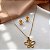 COLAR KIT BORBOLETA VAZADO DOURADO AÇO 316L⭐️ - Imagem 2